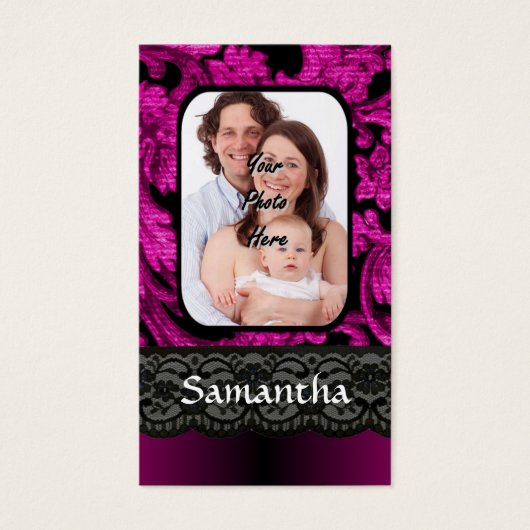 Magenta and black damask (Front)