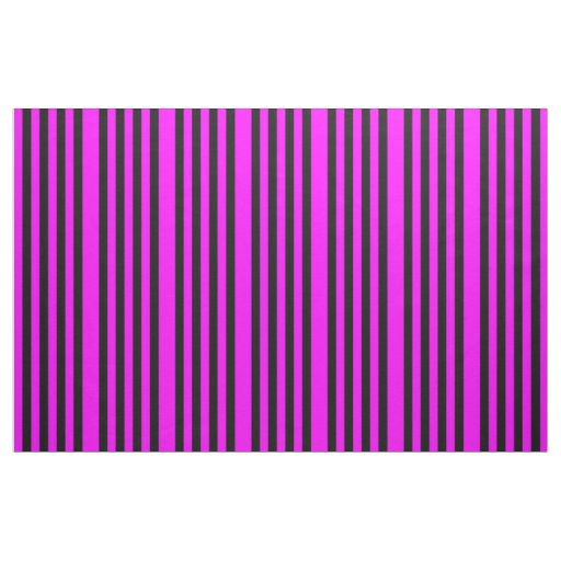 Magenta and Black Striped Combed Cotton Fabric