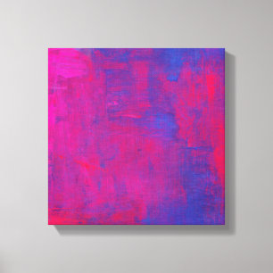 Magenta and Blue Abstract Painting Canvas Print
