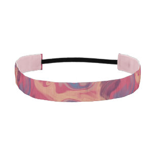 Magenta and Colorful Swirling Watercolor Athletic Headband
