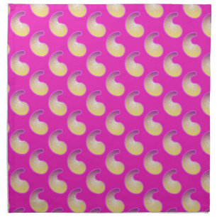 Magenta and gold paisley pattern napkin