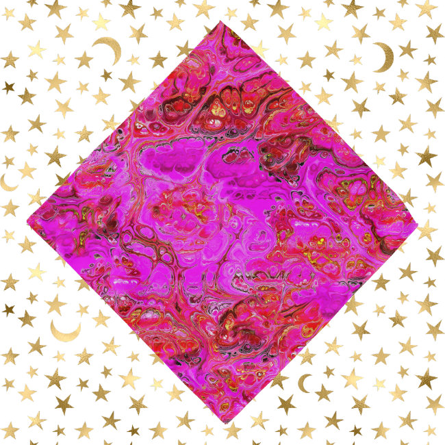 Magenta and Hot Pink Marble Swirl Bandana