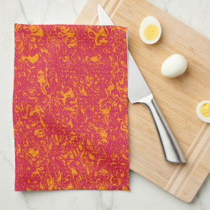 Magenta and Orange Kitchen Towel