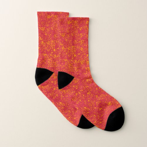 Magenta and Orange  Socks