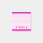 [ Thumbnail: Magenta and Pink Stripes/Lines Pattern & Name Note ]