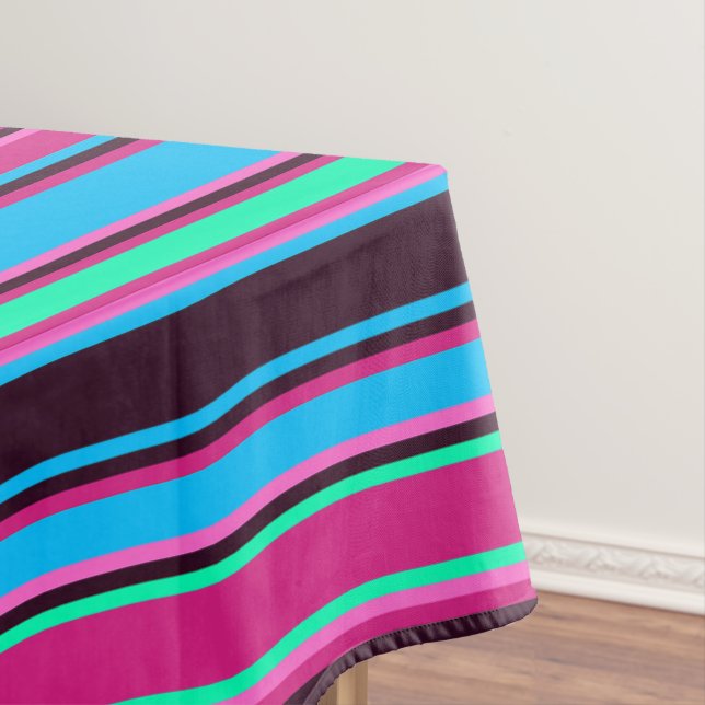 Magenta, Aqua, & Blue Tablecloth (In Situ)