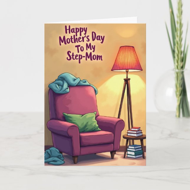 Magenta Armchair Mothers Day Card (Front)
