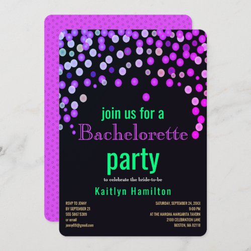 Magenta Bachelorette Invitation