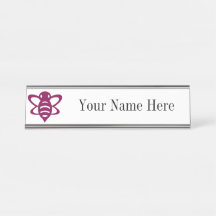 Magenta Bee Name Plate