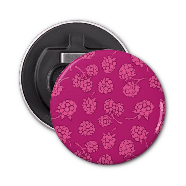 Magenta Berry Pattern Bottle Opener (Front)