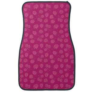 Magenta Berry Pattern Car Floor Mat