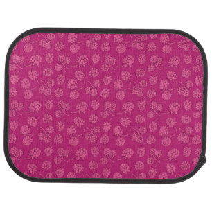 Magenta Berry Pattern Car Mat