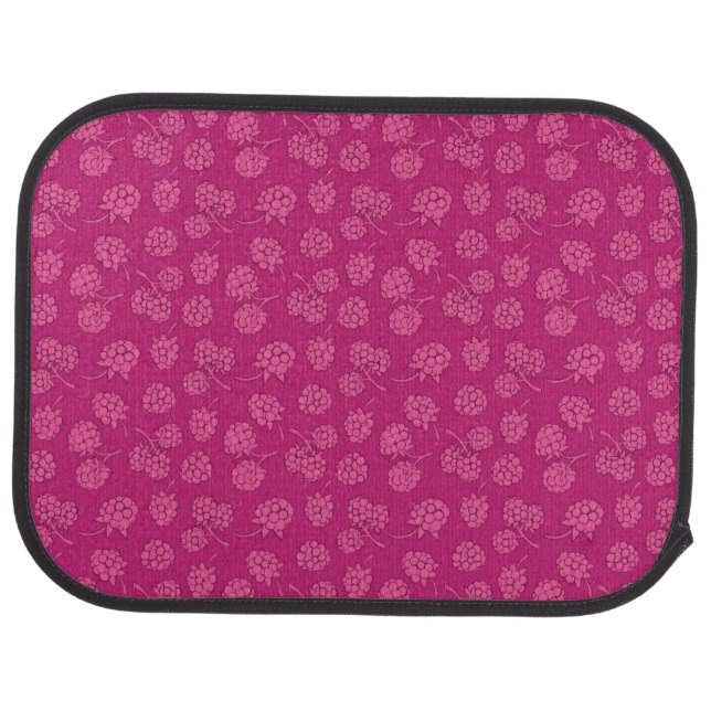 Magenta Berry Pattern Car Mat (Rear)