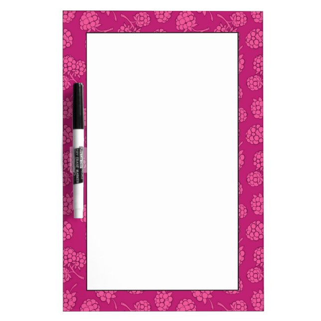 Magenta Berry Pattern Dry-Erase Board (Front)