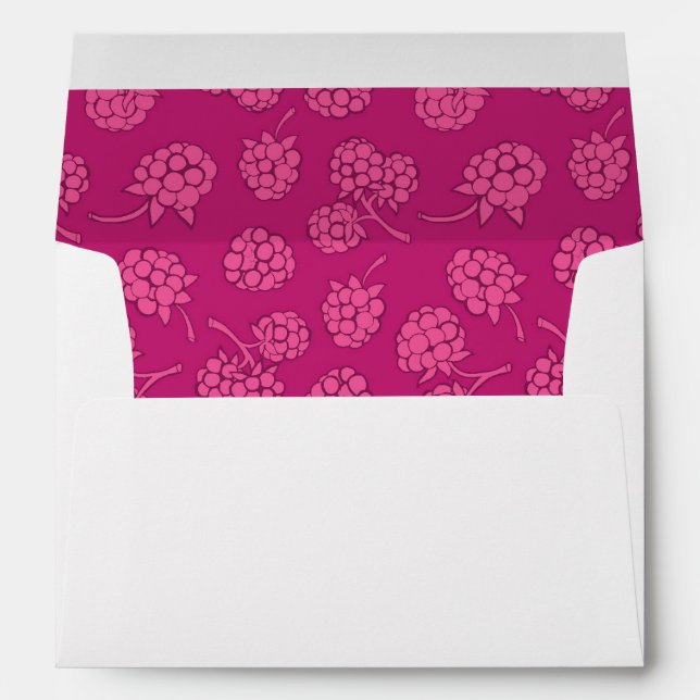 Magenta Berry Pattern Envelope (Back (Bottom))