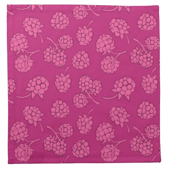 Magenta Berry Pattern Napkin (Front)