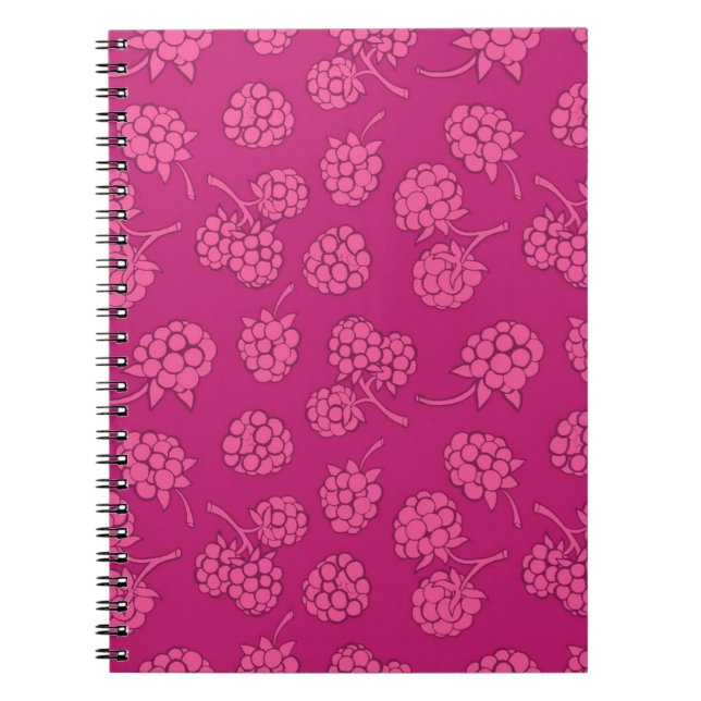 Magenta Berry Pattern Notebook (Front)