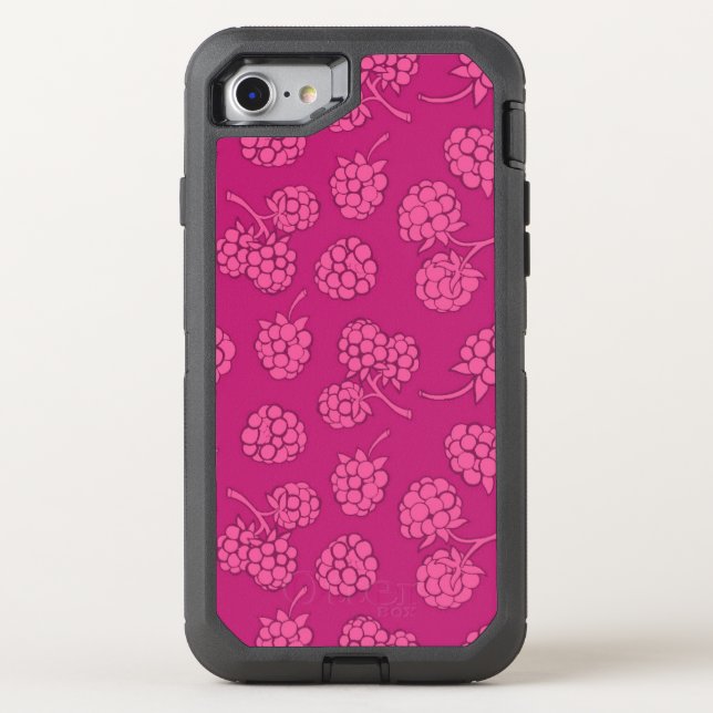 Magenta Berry Pattern Otterbox iPhone Case (Back)