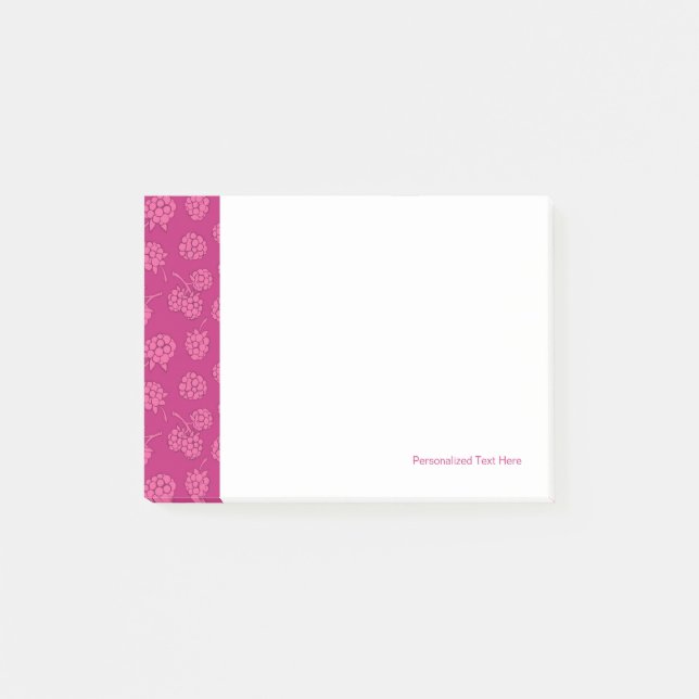Magenta Berry Pattern Post-it Notes (Front)