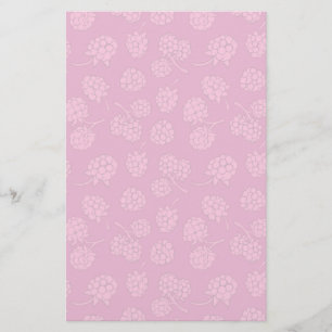 Magenta Berry Pattern Stationery