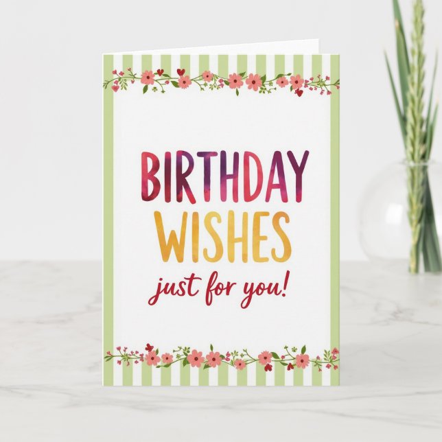 Magenta Birthday Art Card (Front)