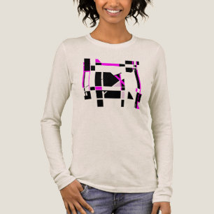 Magenta Black Gameboard Geometric MCM Look Large Tri-Blend Shirt