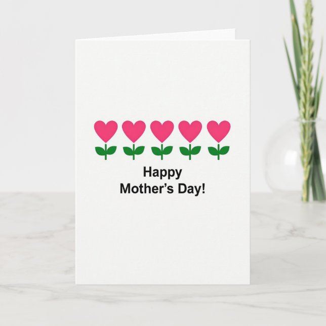 Magenta Blooms Mothers Day Card (Front)