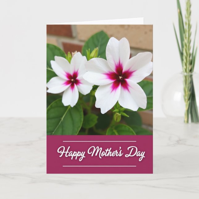 Magenta Blossom Day Card (Front)
