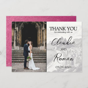 Magenta Brazil Passport Thank You Card