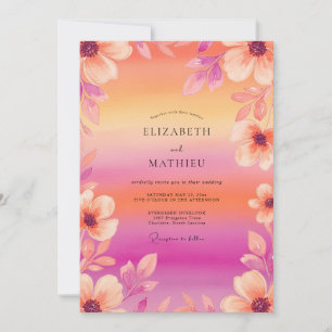 Magenta Breathtaking Summer Wedding Invitation
