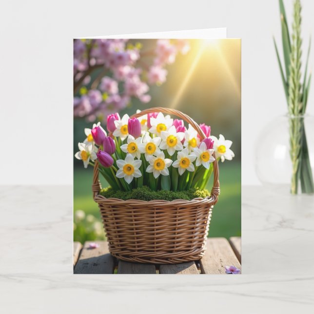 Magenta Bud Mothers Day Card (Front)