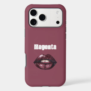 Magenta Burgundy Red Lips iPhone 17 Pro Max Case