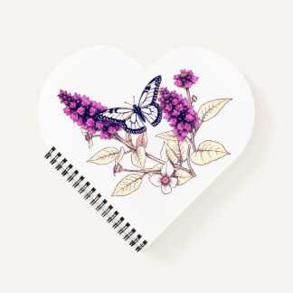 Magenta Butterfly Bush Notebook