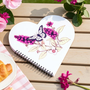 Magenta Butterfly Bush [Watermark] Notebook