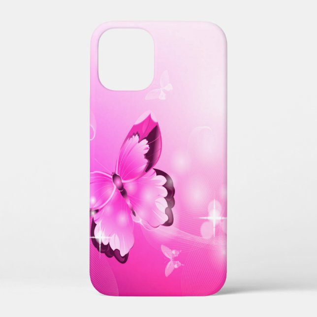Magenta Butterfly Case-Mate iPhone Case (Back)