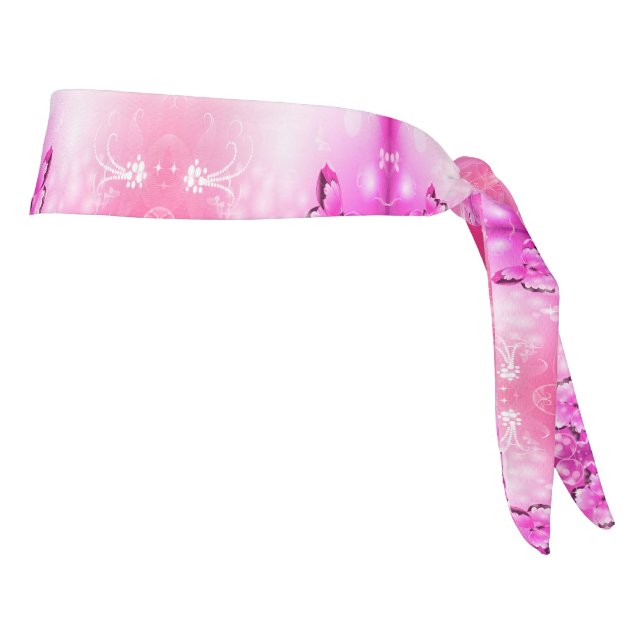 Magenta Butterfly Tie Headband (Rotate 90)