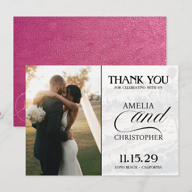 Magenta California Passport Thank You Card (Front/Back)