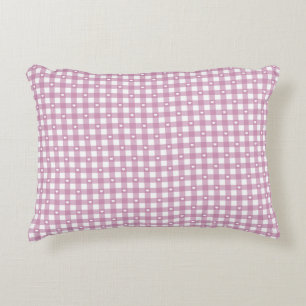 Magenta Checks Accent Pillow