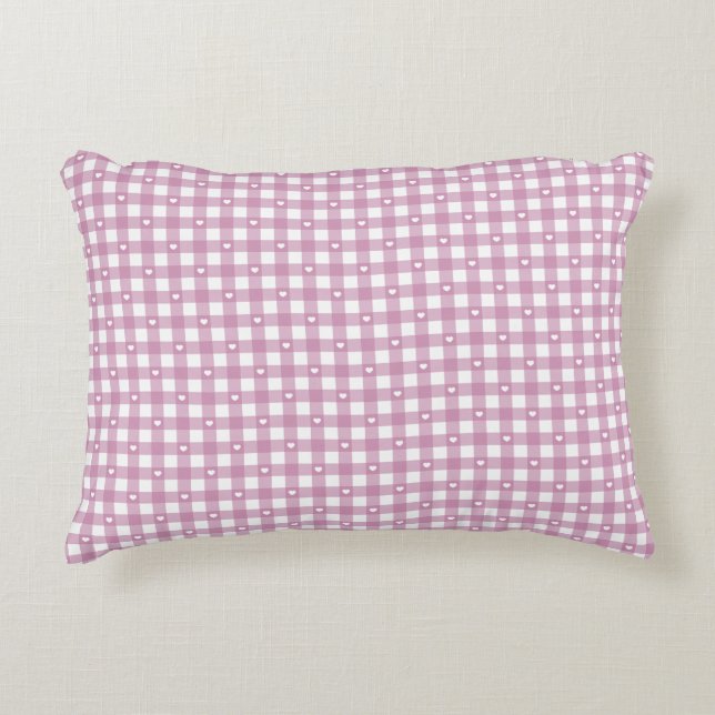 Magenta Checks Accent Pillow (Front)