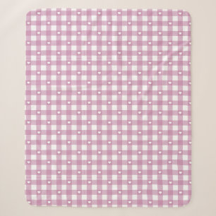 Magenta Checks Sherpa Blanket