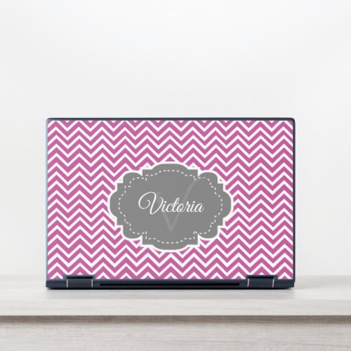 Magenta Chevron Personalized HP Laptop Skin