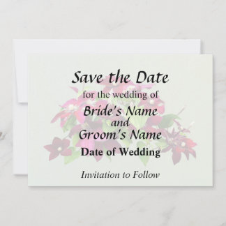 Magenta Clematis With Vine Save The Date