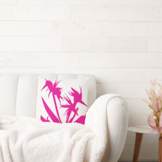 MAGENTA - Cojín with Flower of Paradise in fuchsia Throw Pillow