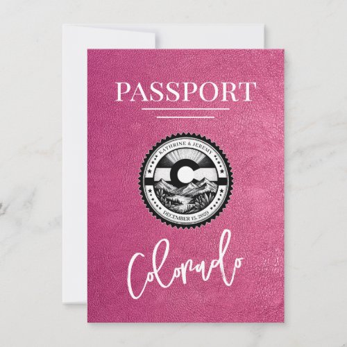 Magenta Colorado Passport Save The Date