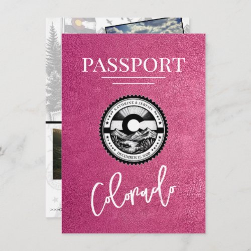 Magenta Colorado Passport Save The Date