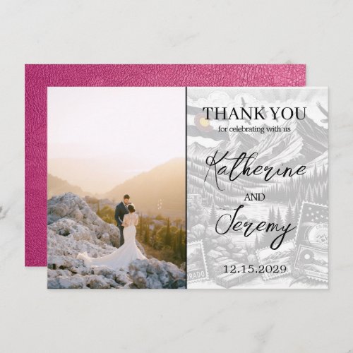 Magenta Colorado Passport Thank You Card