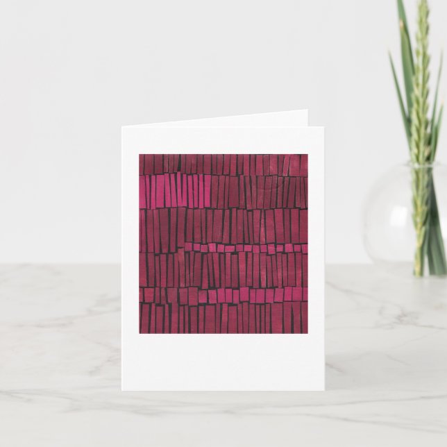 Magenta colorful abstract design card (Front)