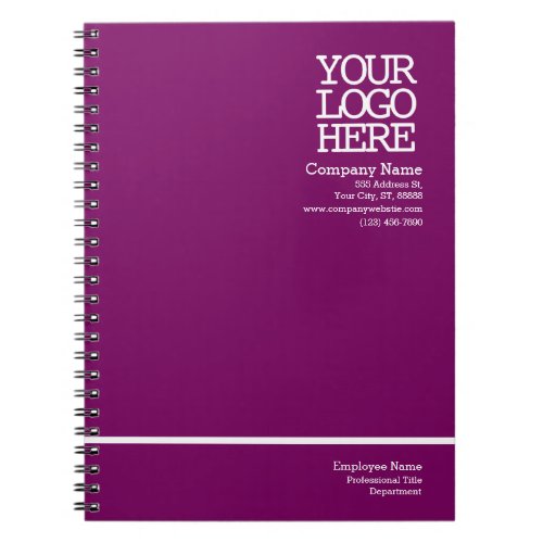 Magenta Company Logo  Employee Personalized Notebook