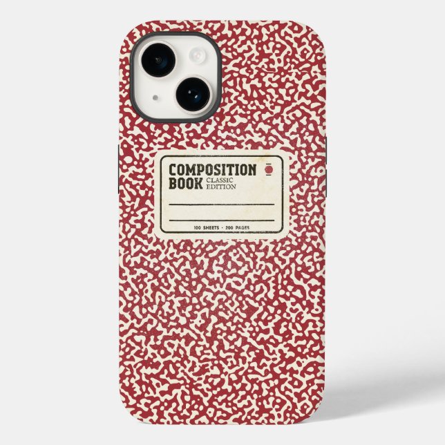 Magenta Composition Notebook Case-Mate iPhone Case (Back)