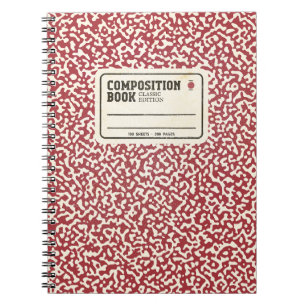 Magenta Composition Notebook with Label